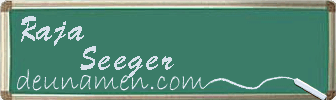 Raja Seeger Visitenkarte